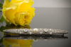 Antik Brosche Nadel Perle und Diamanten in 750er Weißgold  