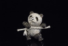 Anhänger Baby Panda Tier Motiv 750 Weißgold mit Brillanten 