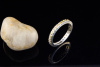 Memoire Ring 750 Weißgold mit gelben Brillanten Größe 52 