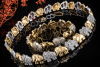 Set Collier Kette und Armband mit Brillanten in 750er Gelbgold Weißgold 