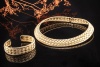 Seltenes Hermes Schmuckset Collier und Armband Massiv in 750er Gelbgold 