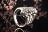 Moderner Ring 28 mm lang mit 2,5 Ct Diamanten Brillanten in Weißgold 585 