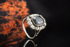 Antiker Ring Onyx Saphir Diamanten Goldschmiedearbeit 20er 30er Weißgold 