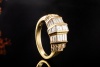 Goldschmiedearbeit Ring mit Diamanten Unikat mit Diamanten Gelbgold 750 