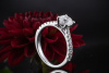 Solitär Ring mit Diamant 1,01 Ct Brillant VS2 Verlobungsring in Weißgold 