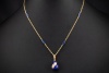 Fabergé Ei Collier Kette mit Anhänger Emaille Blau Brillanten 750er Gold 