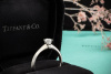 Tiffany & Co Solitär Ring Setting mit Diamant Brillant 0,28 Ct in Platin 