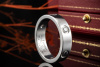 Cartier Love Ring mit 3 Diamanten in 750er Weißgold Großes Modell 60 OVP 