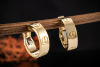 Cartier Love Ohrringe Creolen Ohrstecker mit Clip Gelbgold 750 Full Set 