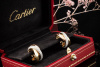 Cartier Trinity Ohrringe mit 71 Diamanten in 750er Gold Tricolor OVP 