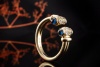 Cartier Vintage Ring Saphir Cabochons mit Diamanten in Gelbgold 750 OVP 