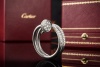 Cartier Juste un Clou Ring mit 77 Diamanten in Weißgold 750 Größe 53 OVP 