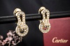 Cartier Ohrringe Agrafe Ohrclips mit 62 Top Diamanten in 750er Gelbgold 