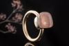 Pomellato Nudo Ring Classic mit Rosenquarz in 750er Roségold Gelbgold 