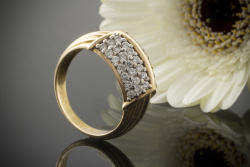 BrillantRing Ring mit Brillanten in 585er Gelbgold