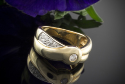 BrillantRing Top Wesselton Brillanten Ring in 585er Gelbgold