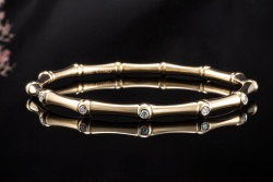Al Coro Stretchy Armband Armreif ohne Verschluss Diamanten Gelbgold 750