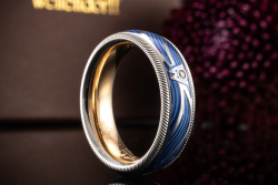 Wellendorff Ring Wellenschimmer Drehring mit Brillant Weißgold Full Set