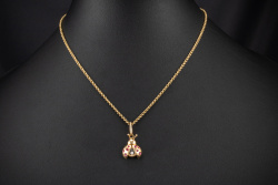 Chopard Collier Kette mit Anhänger Marienkäfer Rubin Diamant 750er Gold
