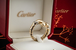 Cartier Ring Panthère de Cartier mit Diamanten Gold 750 Tricolor Vintage