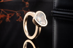 Chopard Ring Happy Diamonds Hearts Herz Diamant in Roségold 750 Full Set
