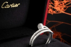 Cartier Juste un Clou Ring mit 77 Diamanten in Weißgold 750 Größe 57 OVP