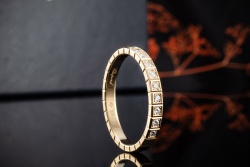 Chopard Ice Cube Ring Ethisches Gelbgold 750 Halb gefasst mit Diamanten