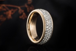 Wellendorff Ring Sternennacht Diamant Drehring in Weißgold Gelbgold 750