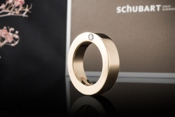 Schubart Ring Solitär 1 Diamant Massive Arbeit in Roségold / Rotgold 750