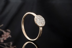 Pomellato Ring Sabbia rund mit weißen Diamanten in 750er Roségold 750