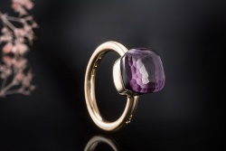 Pomellato Nudo Ring Classic mit Amethyst Lila in 750er Roségold Gelbgold