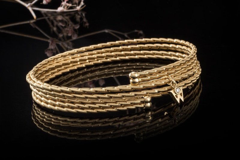 Wellendorff Armband Umarme mich Sonnenglanz Flexibel in 750er Gelbgold 