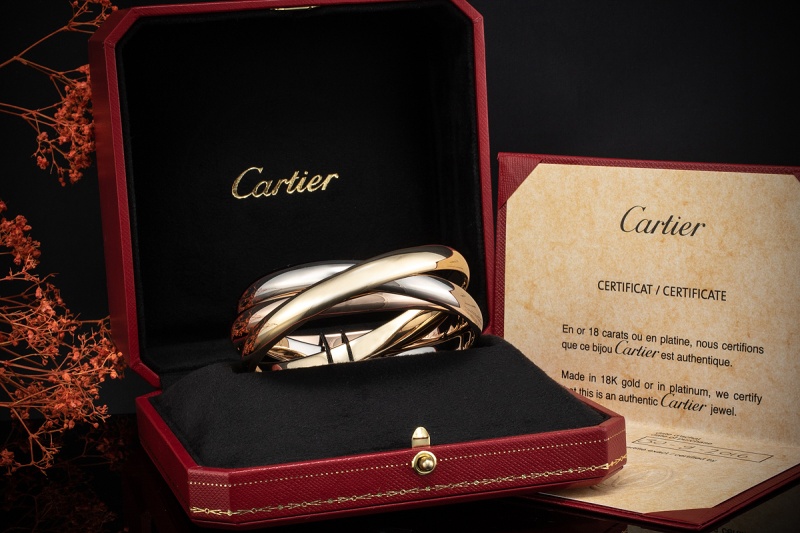 Cartier Trinity Armreif XL Armband in Gold Tricolor mit OVP NP 15.500 