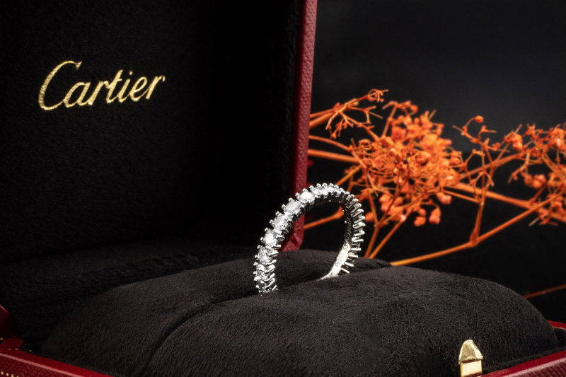 Cartier Memoire Ring Destinée Trauring mit 22 Diamanten in 950er Platin 