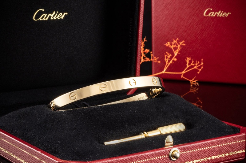 Cartier Love Armreif Armband Bracelet in Gelbgold 750 Größe 20 Full Set 