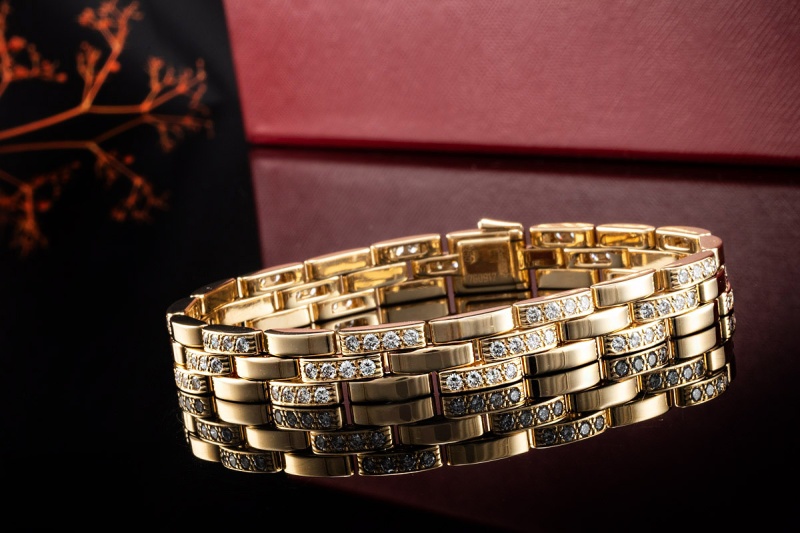 Cartier Armband Maillon Panthère in Gelbgold 750 mit Diamanten Full Set 