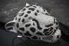 Anhänger Leopard Tiger Katze Brillanten Onyx Saphiraugen in 750er Weißgold 