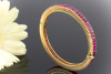 Rubin Armreif 6 Carat Rubine Ruby Bracelet Feine 750er Gold Goldschmiedearbeit 