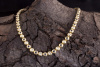 Luxus Tenniscollier Collier mit Brillanten & Saphir in 750er Gelbgold 