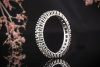 Memoire Ring mit 0,60 Carat Diamanten rundum in 750er Weißgold Größe 54 