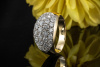 Feuriger BrillantRing Ring mit Top Brillanten leicht erhaben in Gold 750 