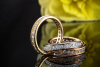 Trinity de Cartier Ring mit Brillanten rundum in Gold 750 Tricolor Gr 46 