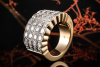 Massive Goldschmiedearbeit Ring 4 Ct Diamanten Brillanten in 750er Gold 