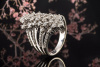 Moderner Ring 28 mm lang mit 2,5 Ct Diamanten Brillanten in Weißgold 585 