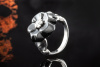 Chanel Ring Blume Kamelie Camellia Schwarz mit Diamant in Weißgold 750 