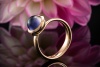 Tamara Comolli Bouton Ring small mit Amethyst in 750er Roségold Rotgold 