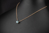 Pomellato Nudo Petit Collier Kette Hellblauer Topas in Rosegold Full Set 