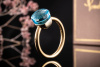 Pomellato Nudo Ring Petit mit hellblauem Blautopas in Rosegold Full Set 