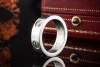 Cartier Love Ring mit 3 Diamanten in 750er Weißgold Großes Modell 50 OVP 