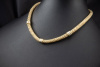 Fope Collier Kette Fexibel 45 cm in 750er Gelbgold mit Weißgold Ringen 